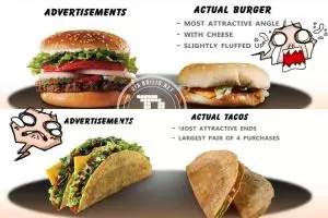 Jangan terjebak iklan makanan, 9 foto ini buktinya