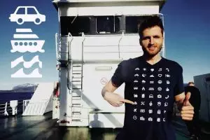 Kaos dengan 40 ikon ini akan membantumu saat traveling ke luar negeri!