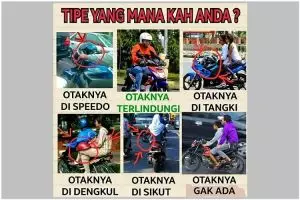 7 Tipe pengendara motor dilihat dari cara pakai helm, kamu yang mana?