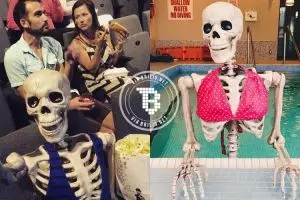 Skellie, tengkorak 'sosialita' paling hits di instagram, kamu kalah! 