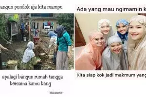 13 Meme santriwati bikin hati adem, cowok jadi kebelet ngimamin!