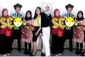 Foto wisuda ini mendadak jadi bahan candaan, kenapa hayo?