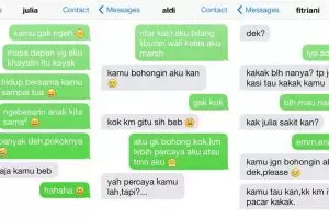 24 Percakapan SMS pengorbanan pacar ini bikin terenyuh