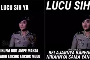 21 Meme  'lucu sih ya' ala Bripda Ricca ini bikin kamu ketawa ngakak