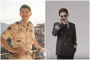 Gantengnya Song Joong Ki saat jadi tentara dan pilot, kamu pilih mana?