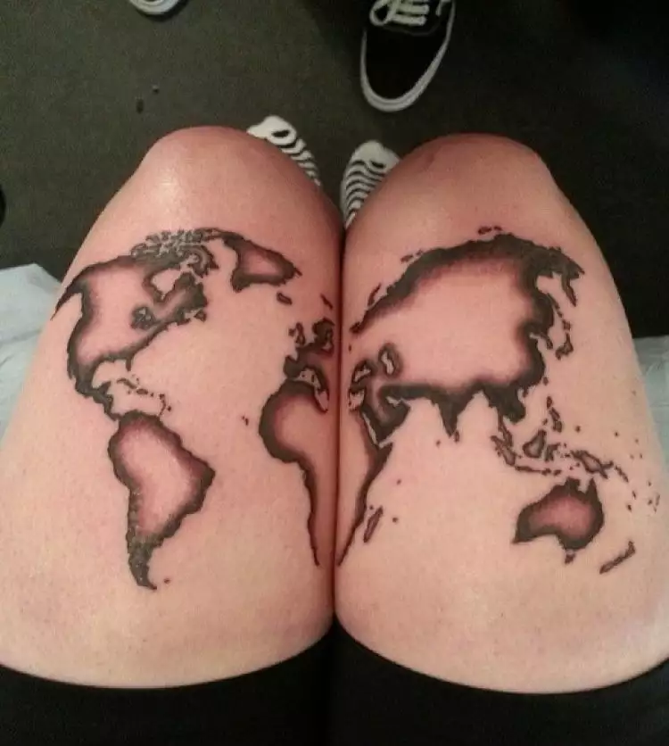 15 Tato peta dunia ini keren abis, kamu pengen bikin nggak?
