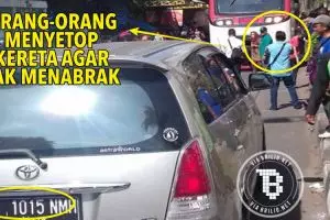 Mobil ini parkir di jalur kereta api, benar-benar parah!