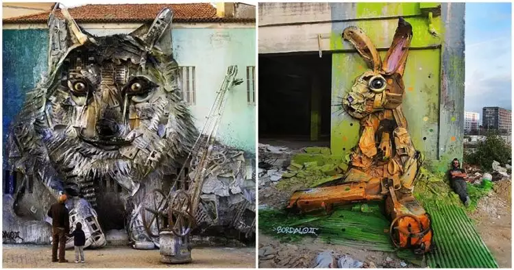 Ubah sampah menjadi karya seni, seniman ini bawa pesan bahaya polusi