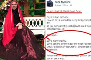 Tak ikut menghujat, netizen ini dukung Oki Setiana Dewi jadi ustazah 