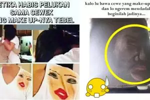 10 Meme kocak ini sindir cewek yang hobi ber-makeup tebal, awas sensi!