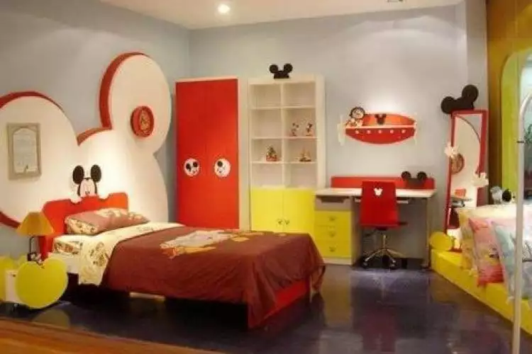 15 Desain kamar bertema Mickey Mouse, lucu banget deh bikin gemas!