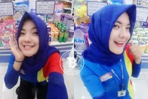 Cantiknya kasir minimarket ini, bikin rela ikhlaskan uang kembalian