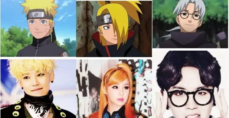 10 Selebriti K-Pop ini mirip karakter Naruto, kamu setuju? 