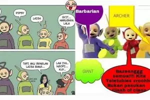 20 Meme kocak Teletubbies yang lagi ramai banget nih...