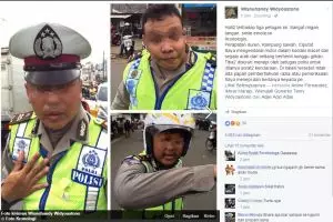 Pemotor ini mengaku dipukuli 3 polisi, duh kenapa ya?