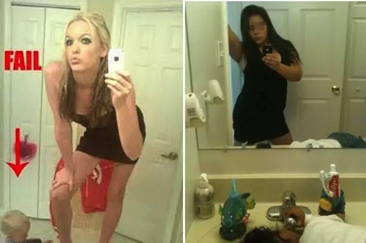15 Foto selfie yang jadi absurd gara-gara pantulan cermin, duh!
