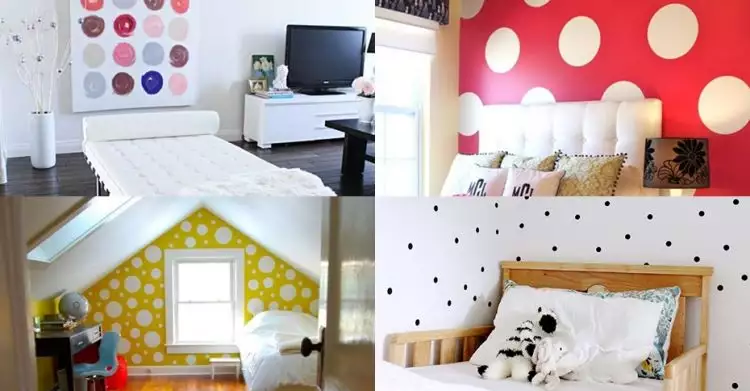 17 Desain manis wallpaper polkadot, ide yang bagus untuk hias rumahmu!