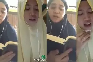 Suara dua gadis mengaji via Smule ini bikin merinding...