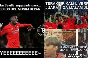 10 Meme ngenesnya Liverpool gagal juara Liga Eropa, sabar Bro!