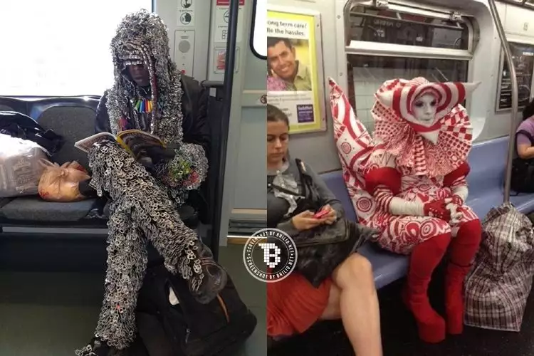 15 Pakaian nyeleneh orang-orang di transportasi umum, kok begitu ya?