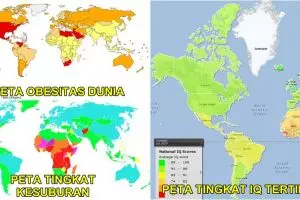 14 Jenis peta keren ini dijamin belum pernah kamu pelajari di sekolah