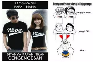 10 Meme lucu kaus couple ini bikin ketawa sendiri, awas tersindir! 