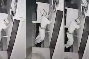 Pria ini terekam CCTV sedang bercinta dengan pipa ledeng, miris!