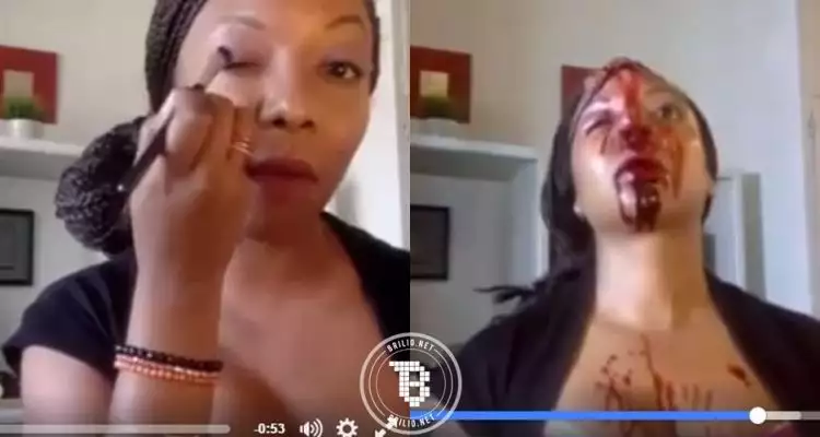 Serem, wanita ini kesurupan saat sedang merekam tutorial makeup! 