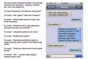 14 Respons mantan ngajak balikan super kocak, sok nolak padahal mau!