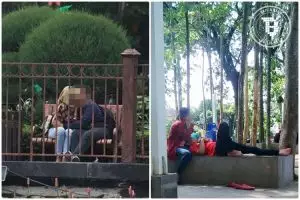 10 Pasangan ini cuek bermesraan di taman kota bikin risih, duh! 