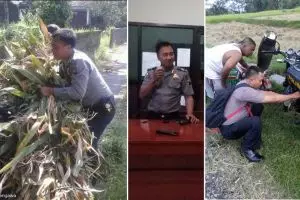 Polisi ini gemar patroli dan bantu pengendara yang kehabisan bensin