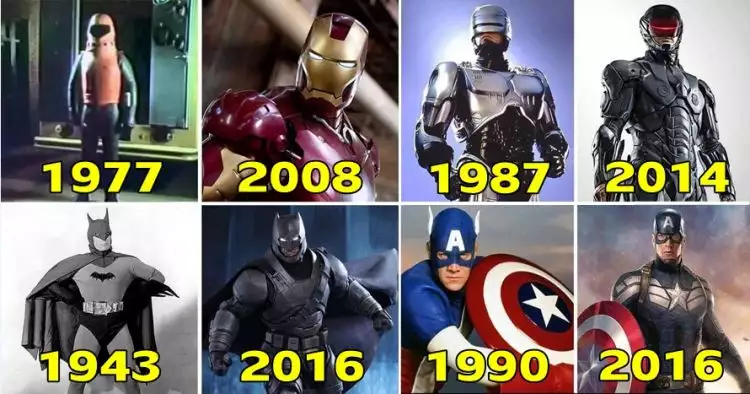 13 Transformasi kostum superhero dari masa ke masa ini keren banget   