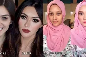 20 Foto sebelum dan sesudah 'kesaktian' makeup, cantik butuh modal nih