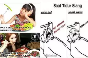 8 Meme 'masa kecil vs dewasa' ini kocak, bikin tertawa terbahak-bahak!