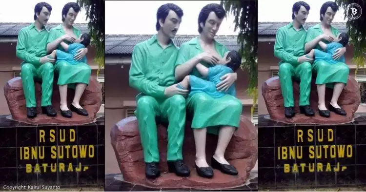 Patung di depan rumah sakit ini hebohkan netizen, bikin gagal paham!