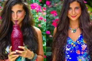 Sering makan makanan mentah, mata cokelat cewek ini berubah jadi biru