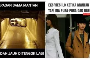 Tak cuma bikin baper, 7 meme 'ketemu mantan' ini juga lucu abis