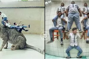 15 Gaya kocak foto bareng teman kelas, kamu berani coba nggak nih? 