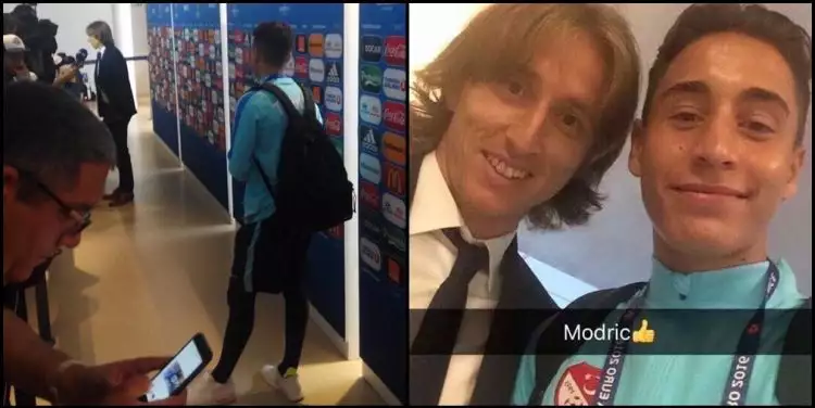 Pemain muda Turki ini ajak Luca Modric selfie meski membobol gawangnya