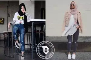 12 Mix and match ripped jeans buat kamu yang berhijab, hits abis!
