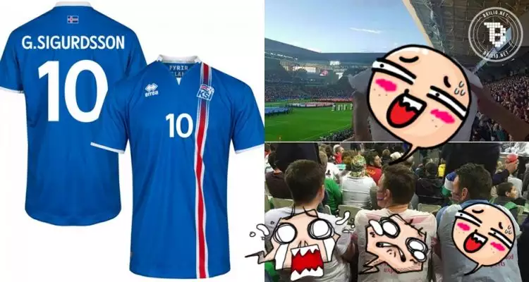 Kocak, ini aksi kreatif fans Islandia saat tak punya jersey, leh uga!