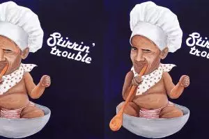 4 Lukisan pemimpin dunia bertubuh bayi, ekspresinya lucu abis!