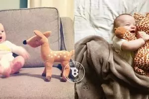 10 Ekspresi bayi sama mainannya, nggemesin deh...