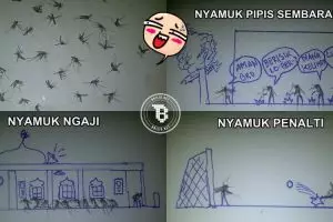 12 Karya kocak dari nyamuk mati ini bikin ketawa ngakak!