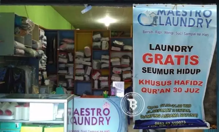 Laundry ini beri layanan gratis seumur hidup bagi penghafal Alquran