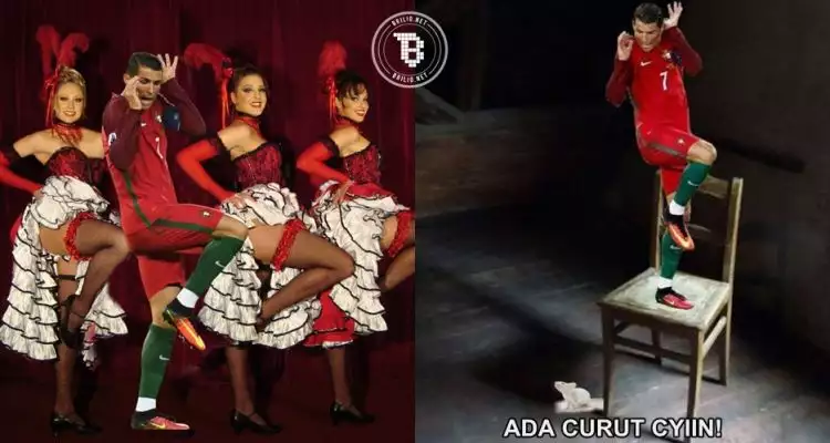 10 Foto editan pose lucu Ronaldo saat kontra Austria ini bikin ngakak!