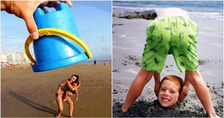 25 Pose foto gokil yang bisa kamu coba saat liburan ke pantai, berani?