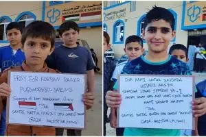 Anak-anak Palestina kirim doa untuk korban banjir Purworejo & Aa Gym