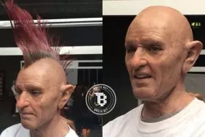 Kamu akan kaget jika tahu wajah asli lelaki tua bergaya punk ini!