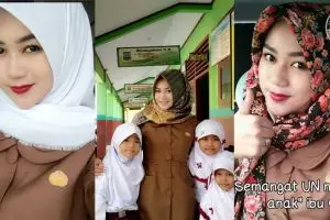 Ibu guru SD ini nyambi jadi model, cantiknya bikin betah yang ngelihat